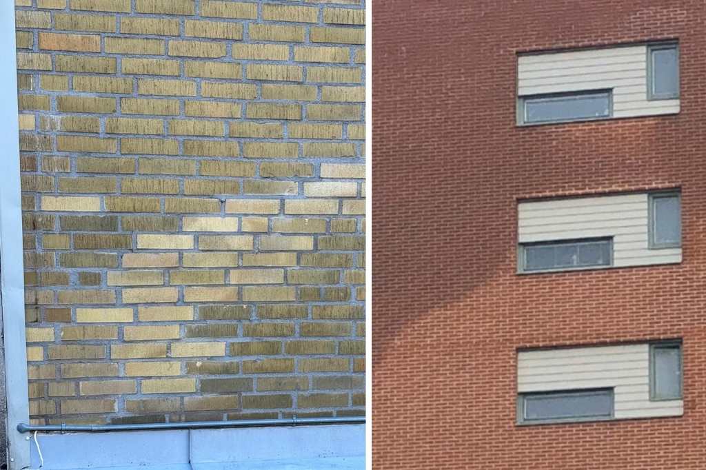 fakt bakom tegel leder till frostsprängd fasad